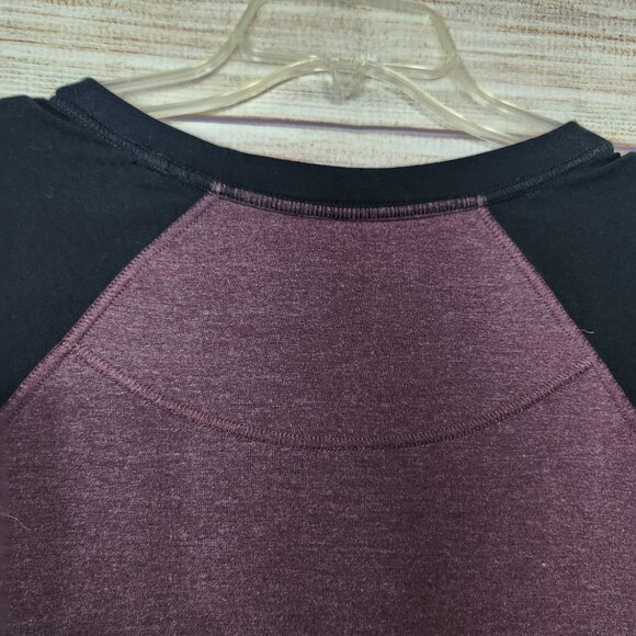 Orvis Raglan Long Sleeve T Shirt Men's XL Rayon Polyester Purple Black Baseball - Picture 12 of 14